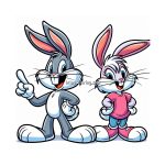 image of bugs bunny and lola bunny coloring