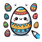 image of easter egg coloring pages