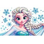 image of elsa frozen coloring