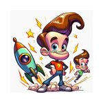 image of jimmy neutron coloring pages