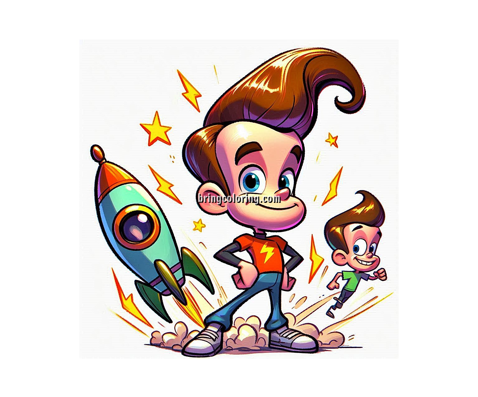 image of jimmy neutron coloring pages