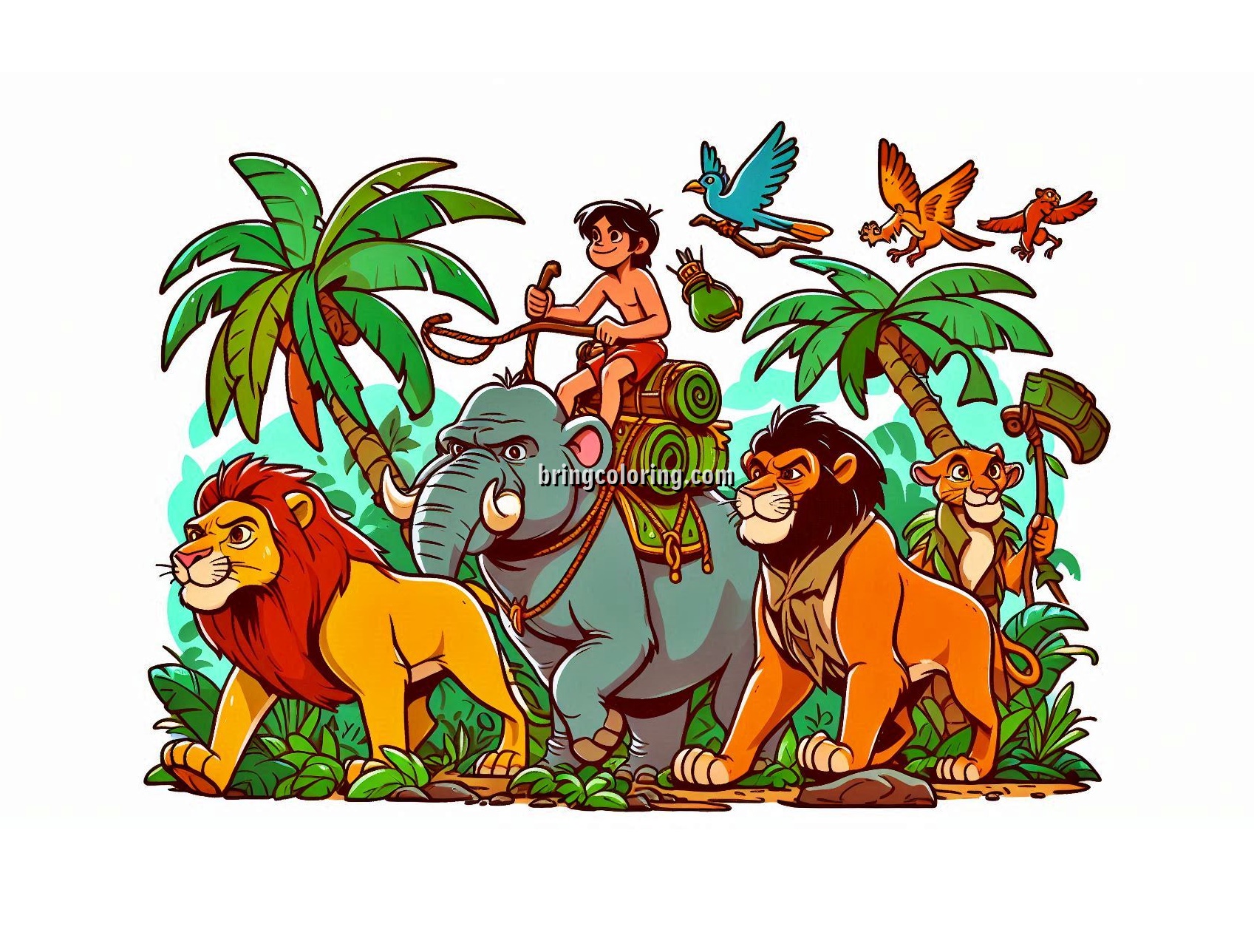 image of jungle book coloring pages