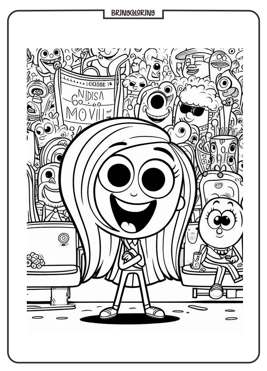 inside out cartoon coloring bringcoloring.com