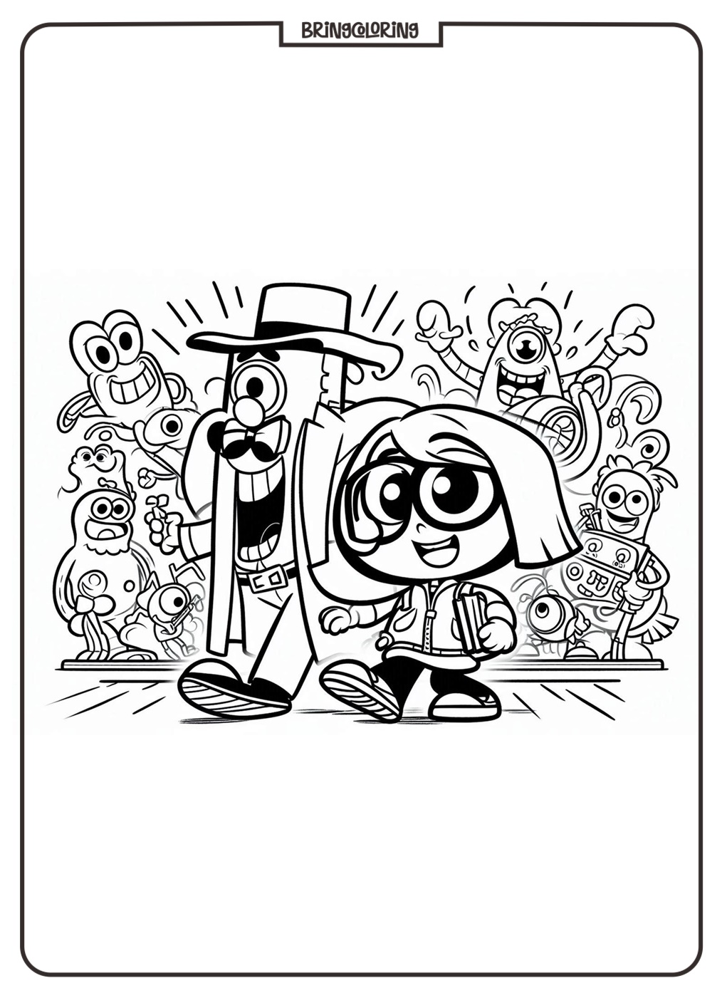 inside out cartoon coloring online page bringcoloring.com