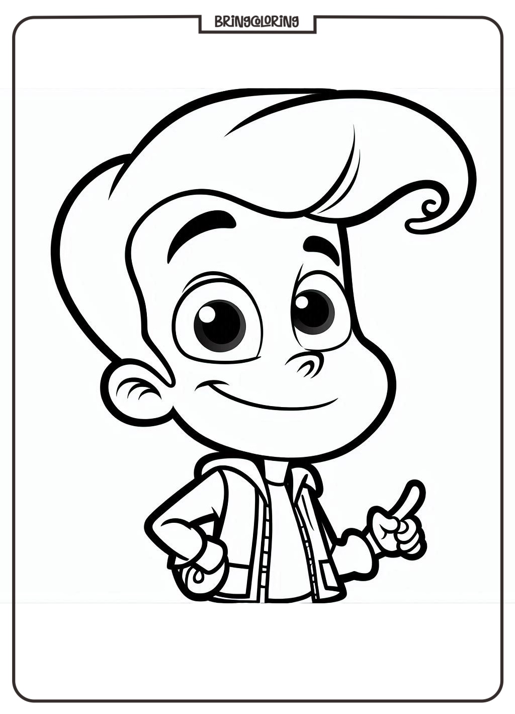 jimmy neutron coloring online page bringcoloring.com