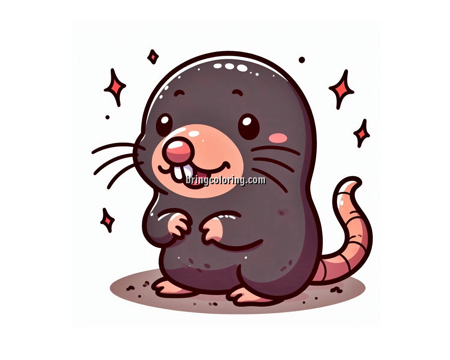 Mole Coloring Pages for Kids, Cute Underground Animal to Color 4 Image of Mole Coloring Page