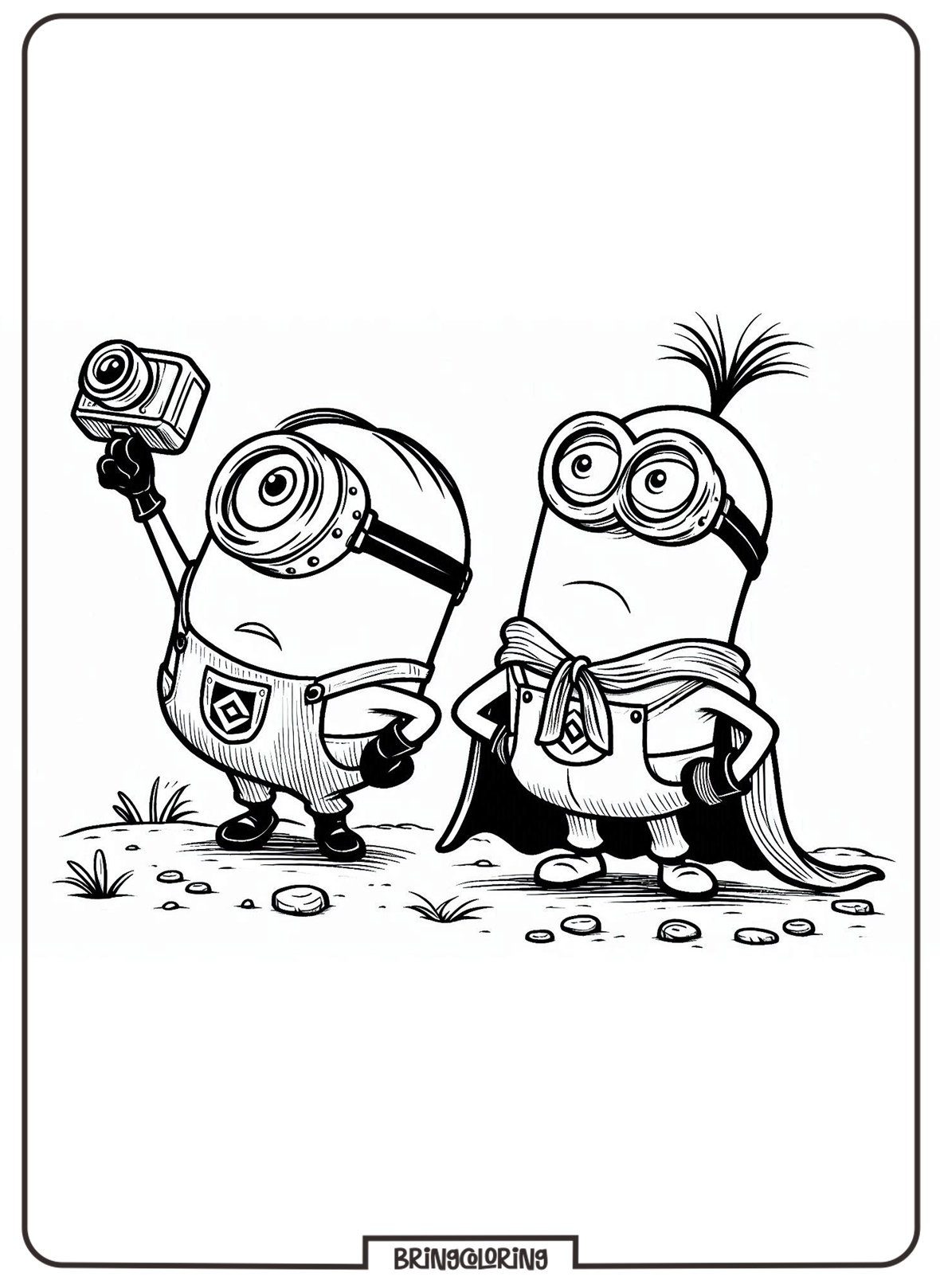 Minions Coloring Online Page bringcoloring.com