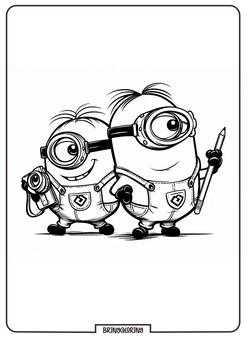 Minions Coloring Online Pages bringcoloring.com