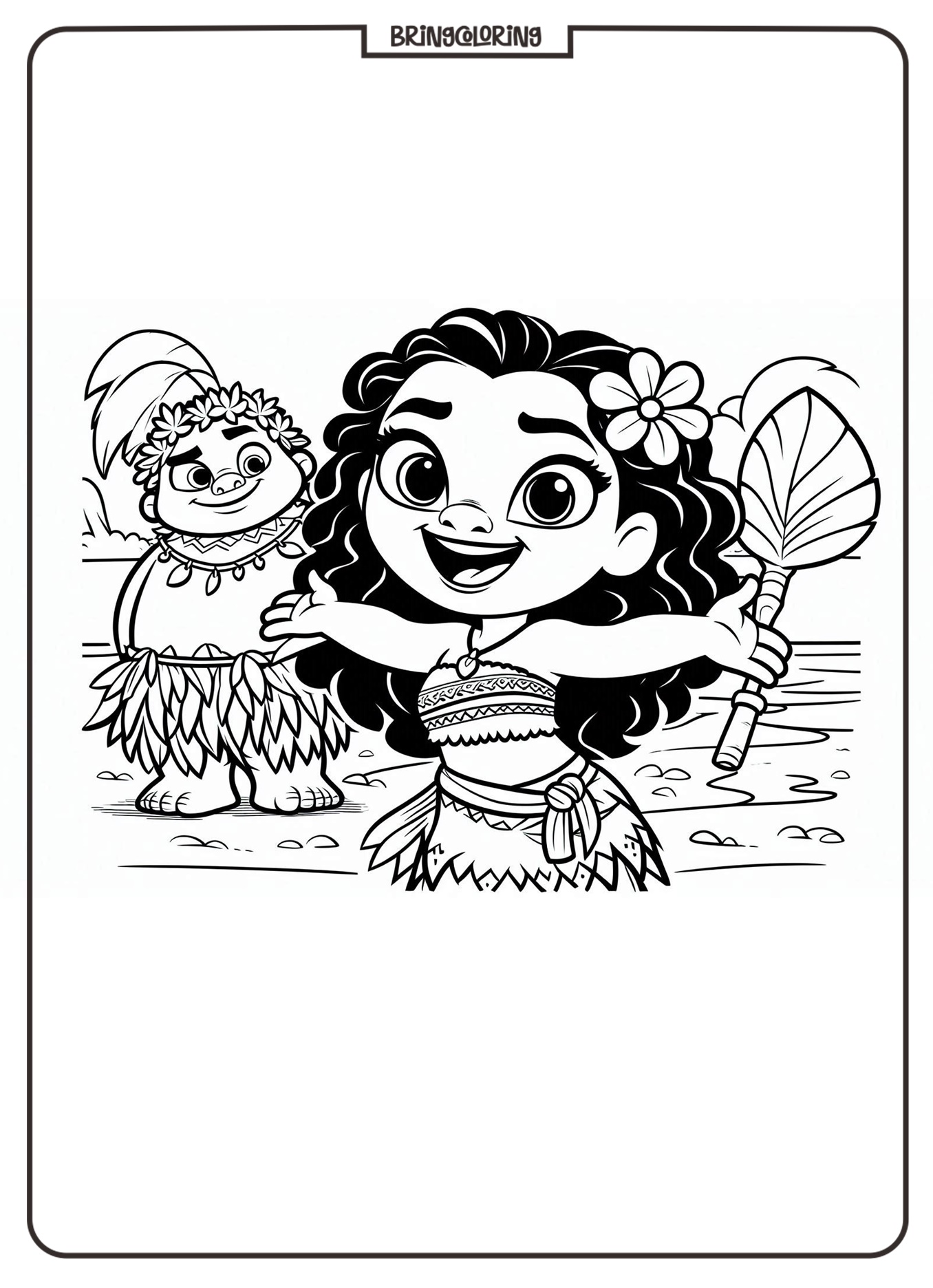 Moana Coloring Online Page for Kids