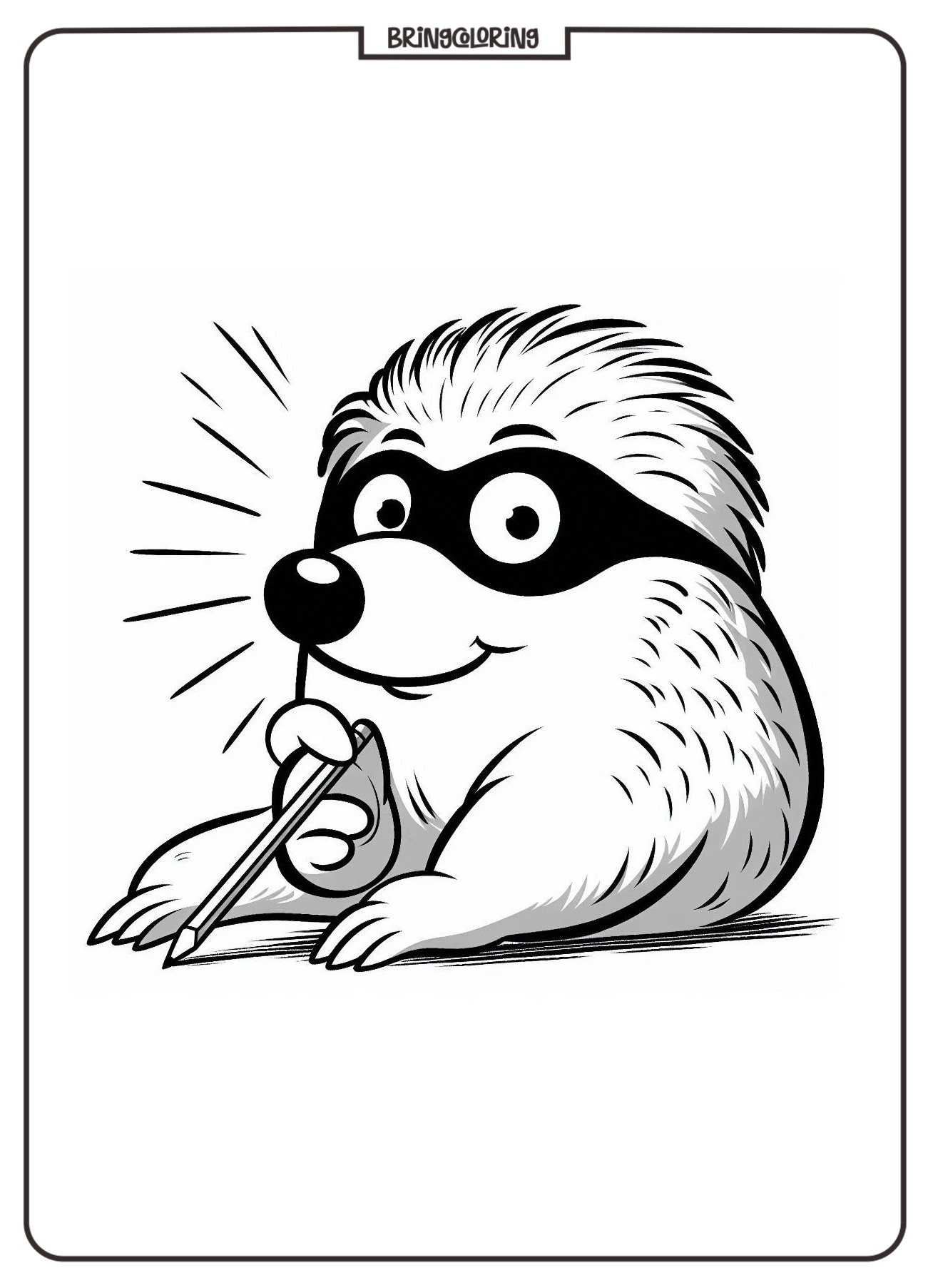 Mole Coloring Pages for Kids, Cute Underground Animal to Color 3 Mole Coloring Pages bringcoloring.com