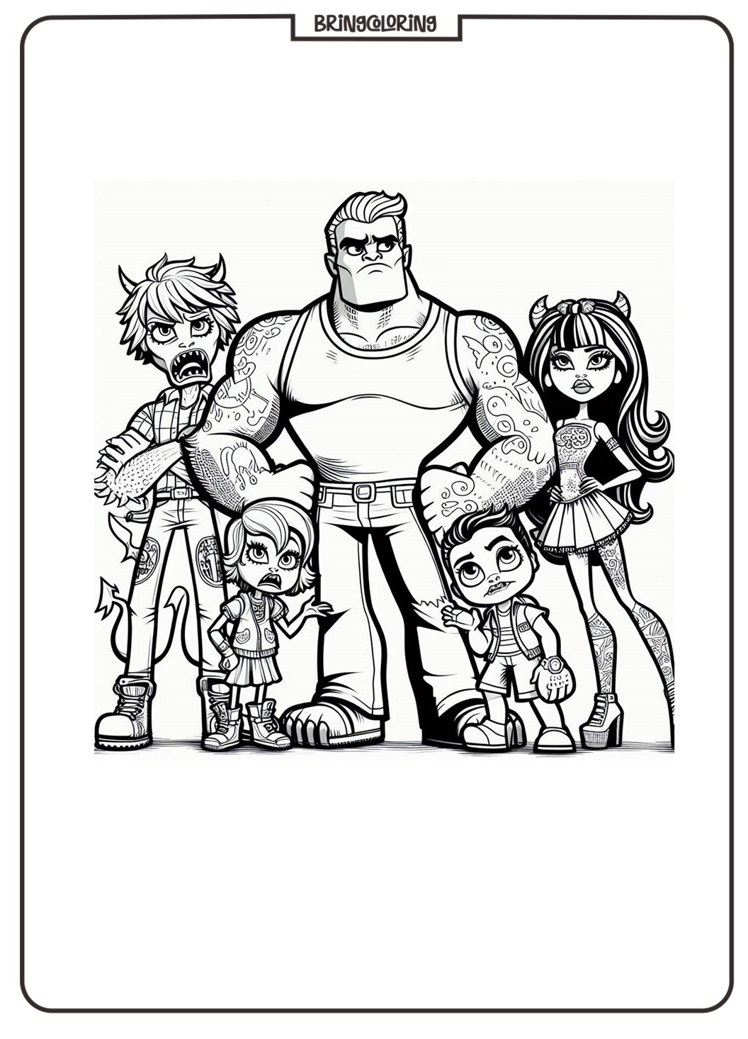 Monster High Coloring Online Page bringcoloring.com