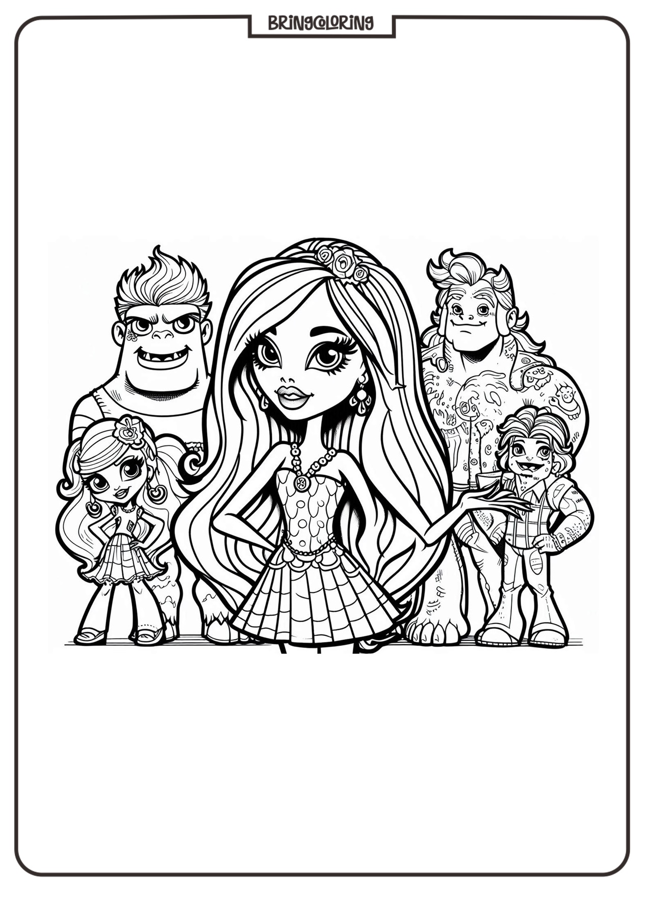 Monster High Coloring Page bringcoloring.com