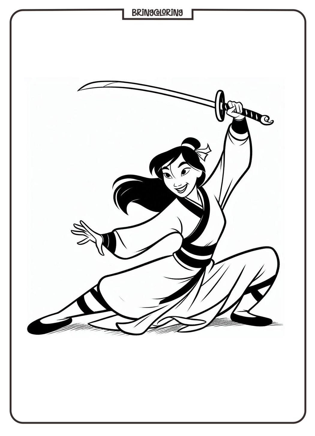 Mulan cartoon Movie Coloring Pages bringcoloring.com