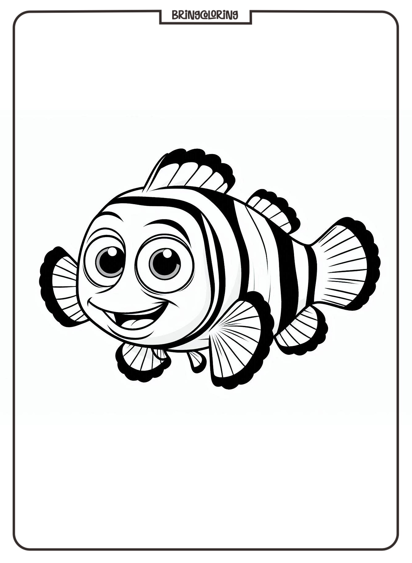 Nemo coloring online page for kids bringcoloring.com