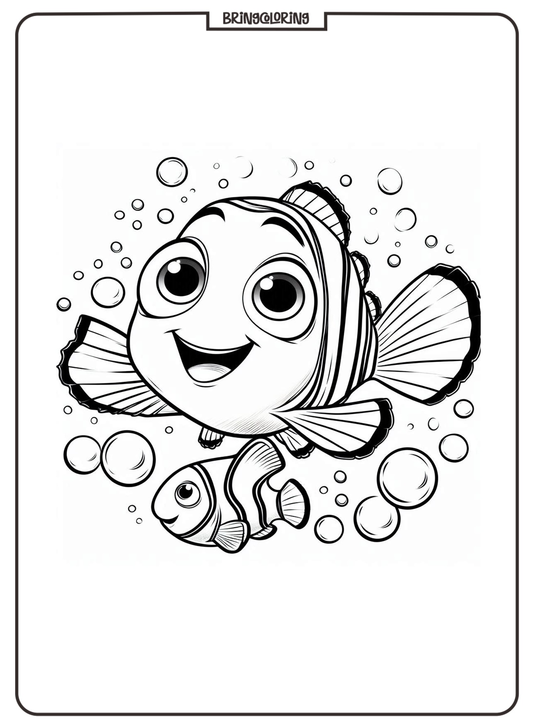 Nemo coloring online pages for kids bringcoloring.com