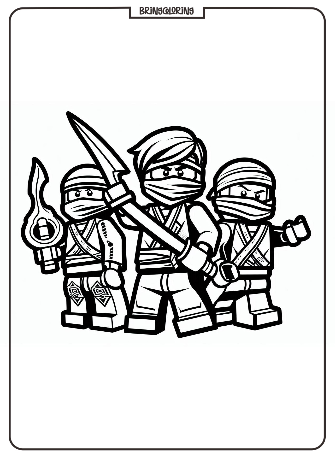 NinjaGo coloring online page bringcoloring.com