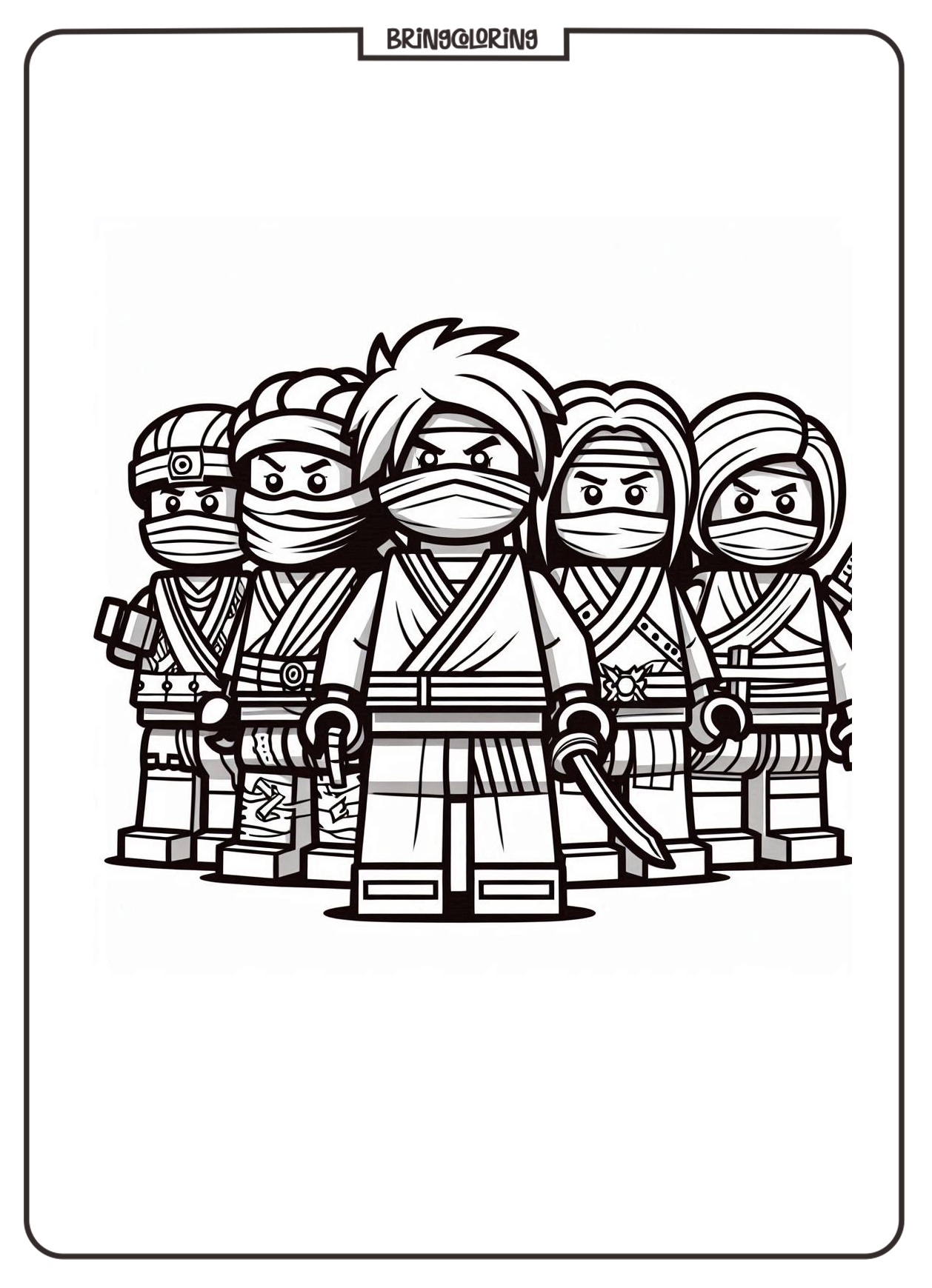 NinjaGo coloring page bringcoloring.com