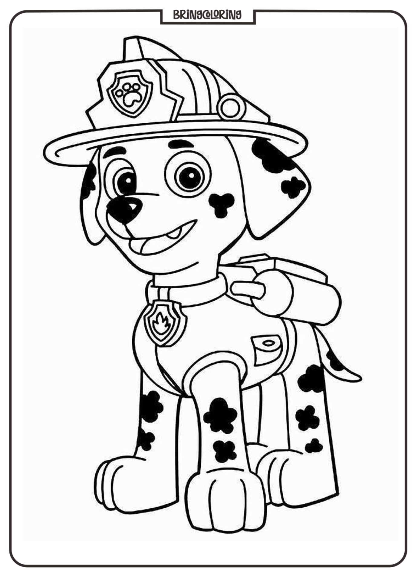 Paw Patrol Coloring Page bringcoloring.com