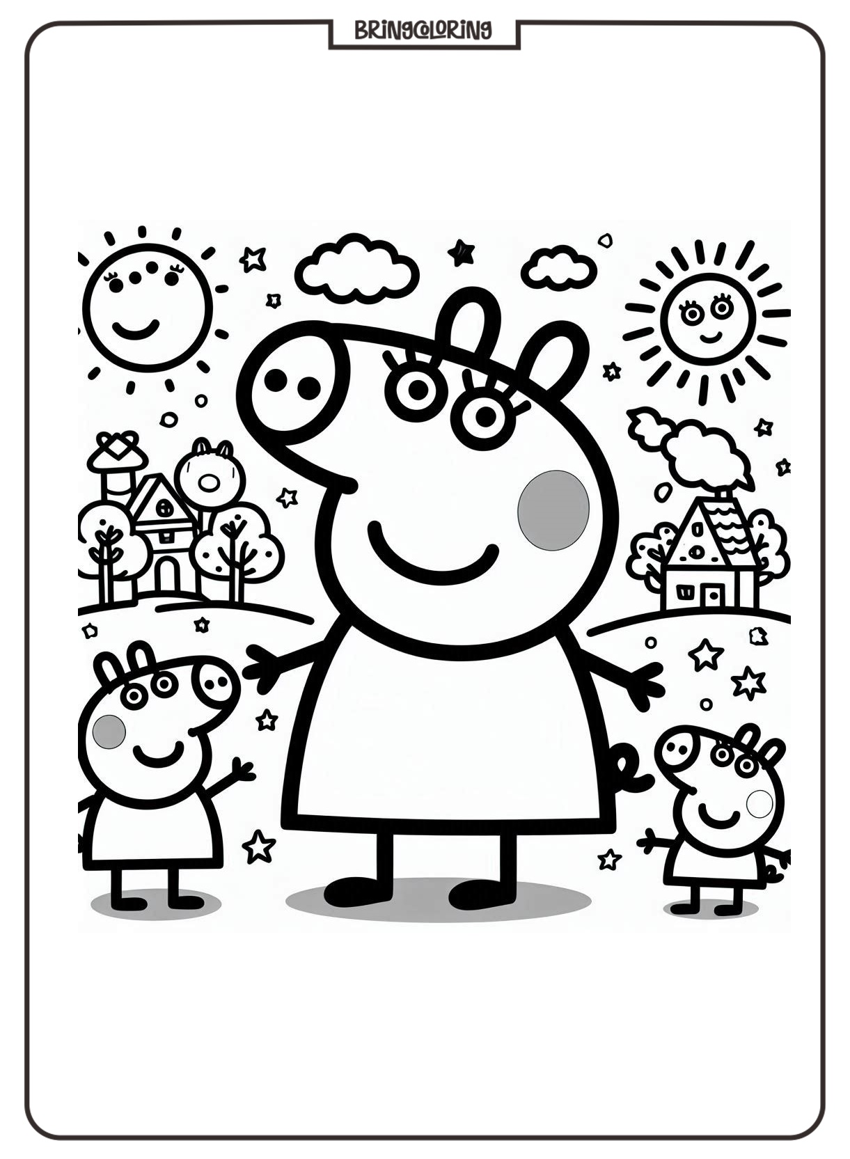 Peppa Pig Coloring Pages for Kids, Fun and Oinktastic Coloring Adventure 4 Peppa Pig Coloring Pages Bringcoloring.com
