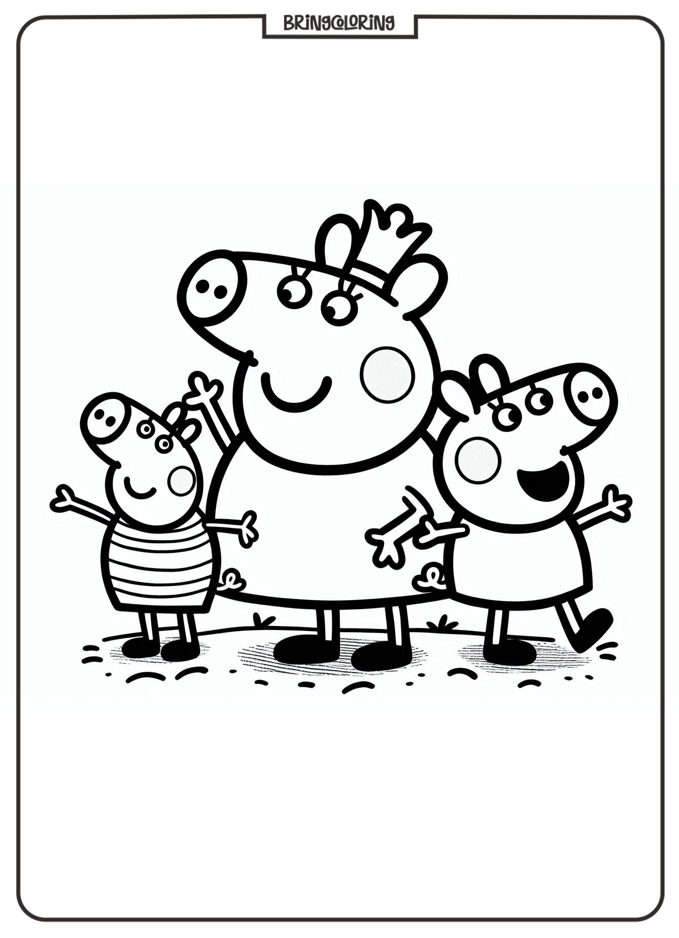 Peppa Pig Coloring Pages for Kids, Fun and Oinktastic Coloring Adventure 5 Peppa Pig Coloring Pages for Kids Bringcoloring.com