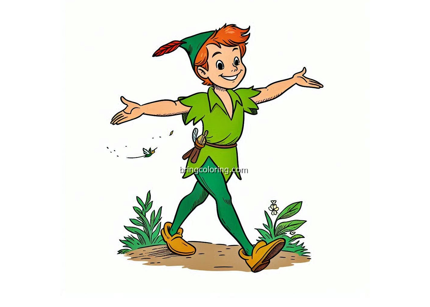 Peter Pan Coloring Pages for Kids, A Creative Journey to Neverland 5 PeterPan coloring image bringcoloring.com