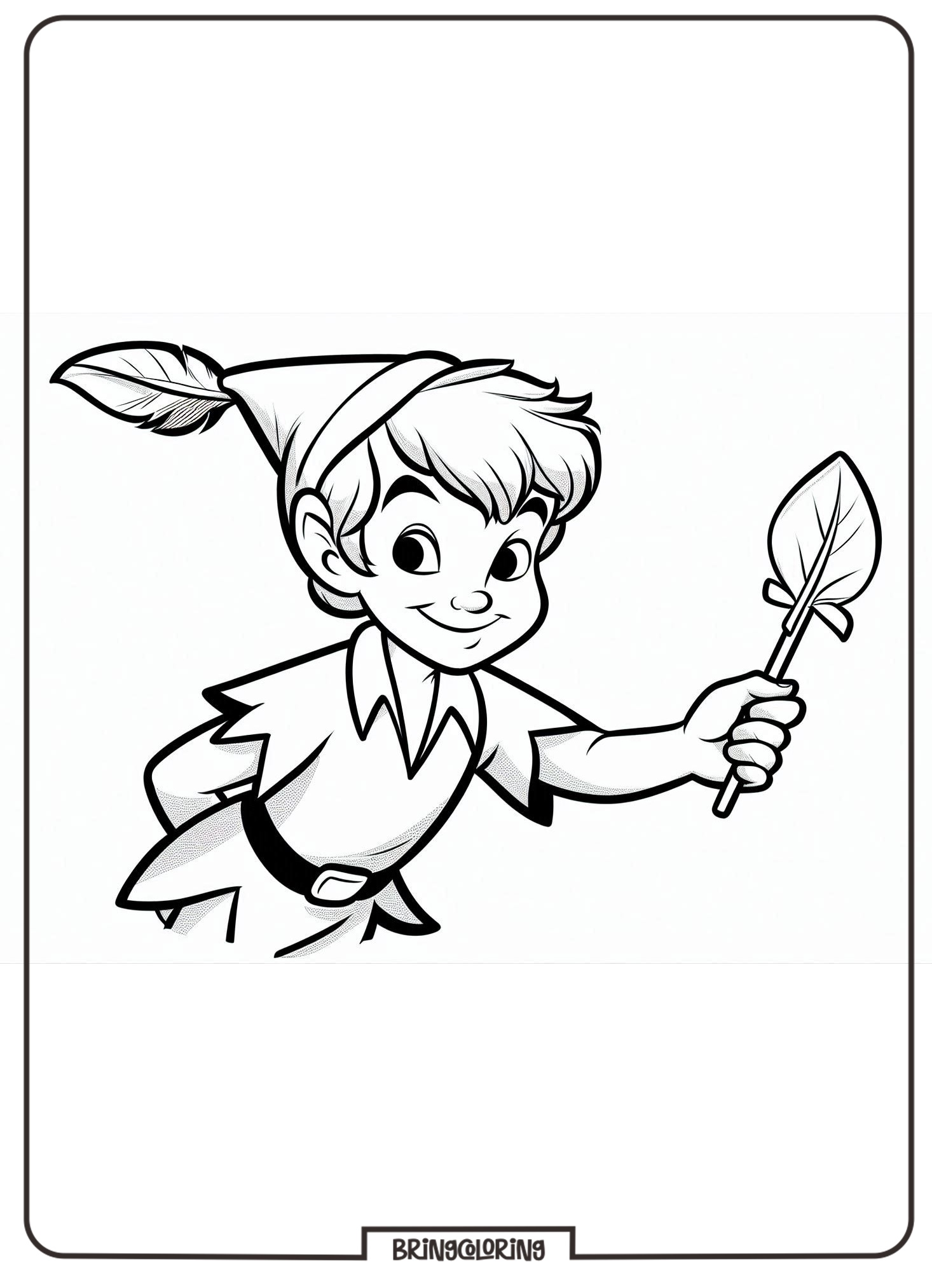 Peter Pan Coloring Pages for Kids, A Creative Journey to Neverland 2 PeterPan coloring online pages bringcoloring.com