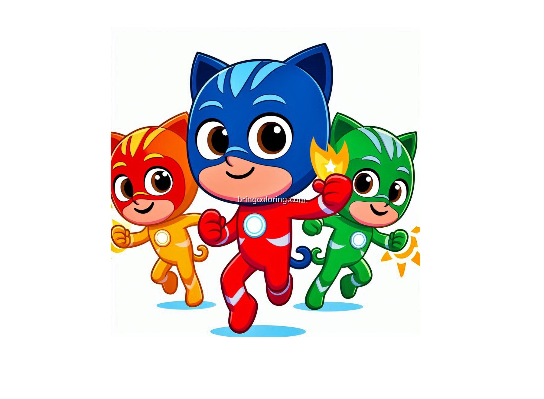 PJ Masks Coloring Pages for Kids, Color Your Favorite Nighttime Heroes 6 Pj Mask coloring image bringcoloring.com