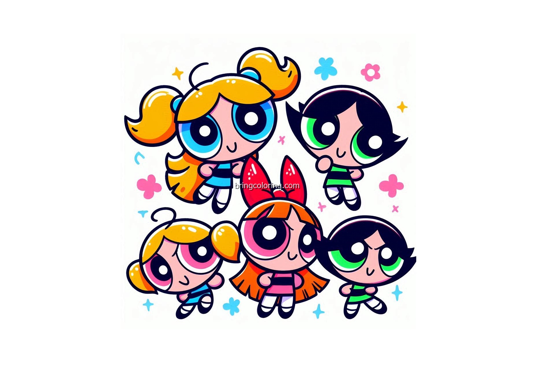 Powerpuff Girls Coloring Image bringcoloring.com