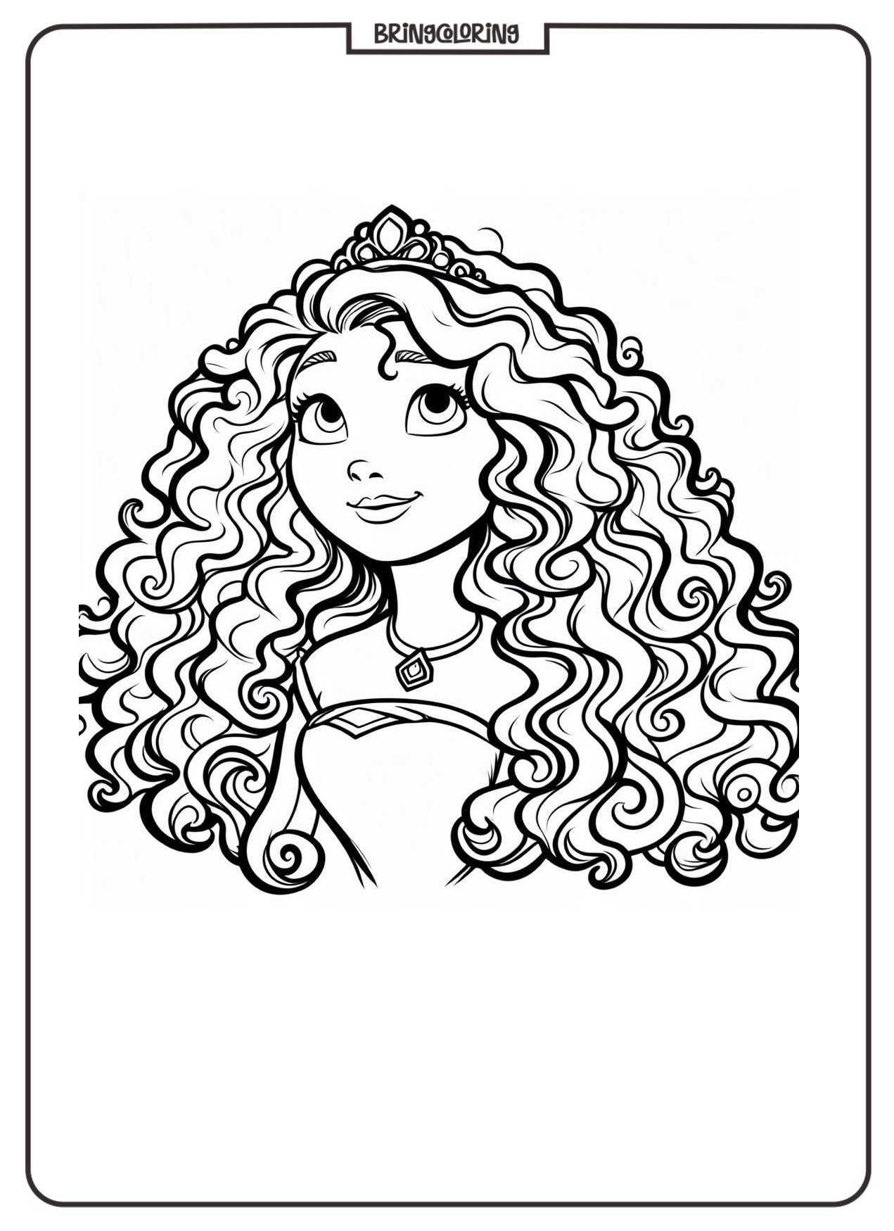 Princess Merida Coloring Pages for Kids, Brave and Creative Fun 2 Princess Merida Coloring Online Pages bringcoloring.com