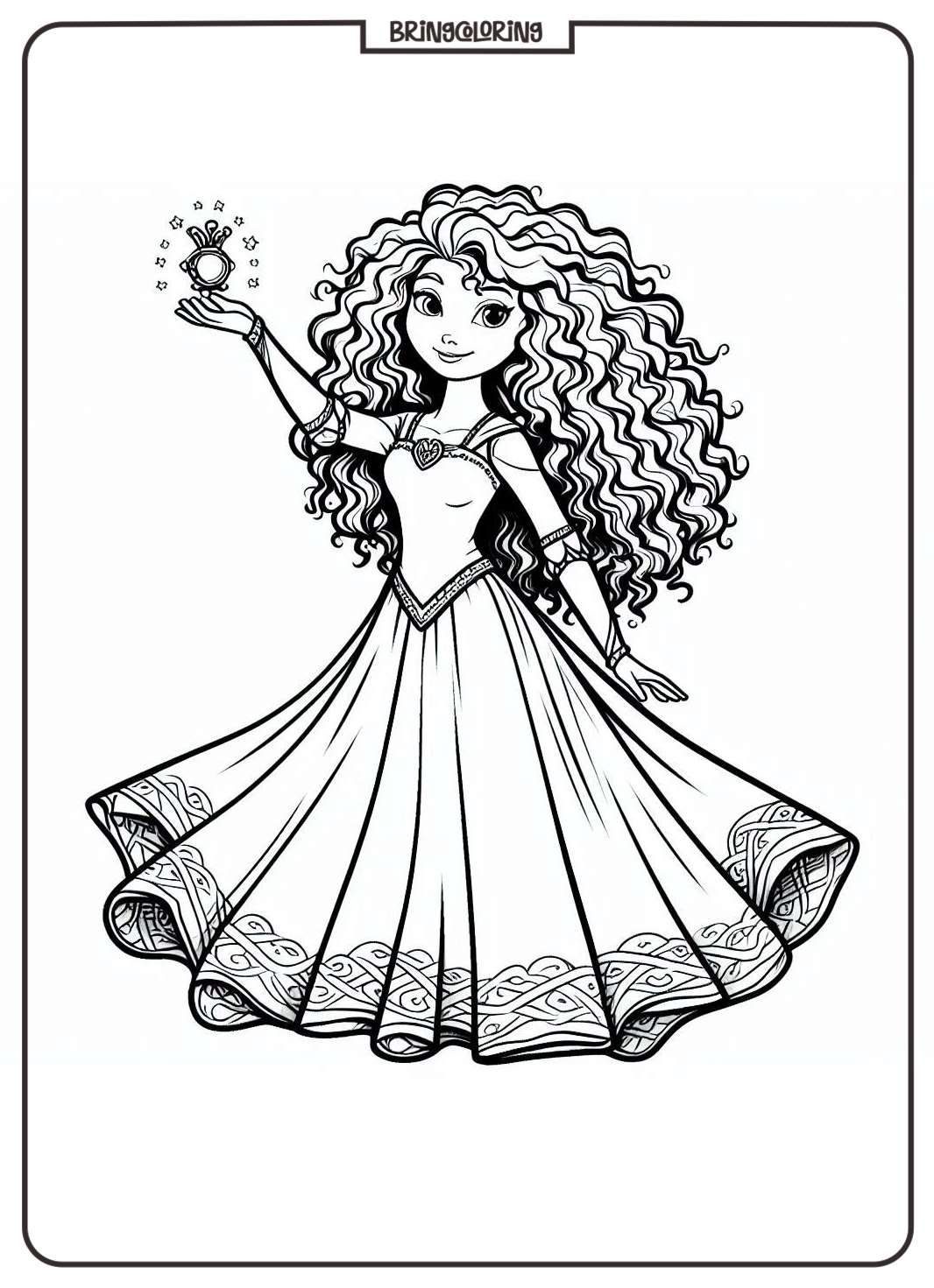 Princess Merida Coloring Pages for Kids, Brave and Creative Fun 4 Princess Merida Coloring Pages bringcooring.com