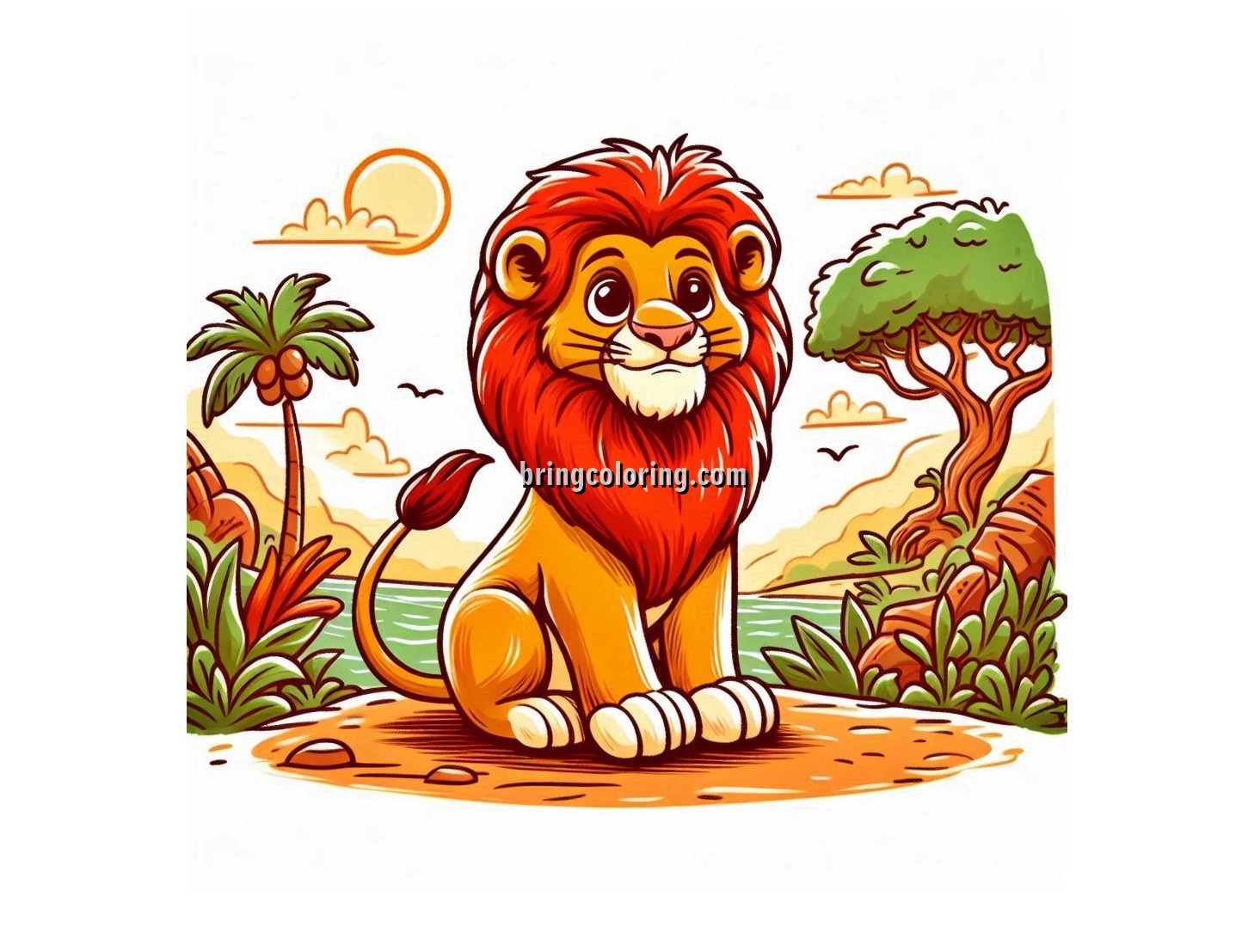 image of lion king coloring pages