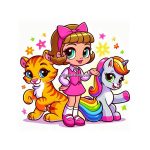 image of lisa frank coloring pages