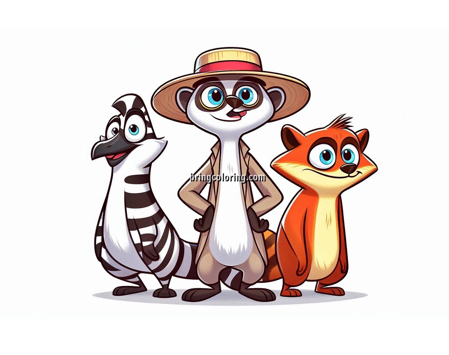 image of madagascar coloring pages