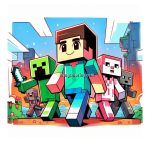 image of minecraft coloring pages