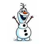 image olaf frozen coloring bringcoloring.com
