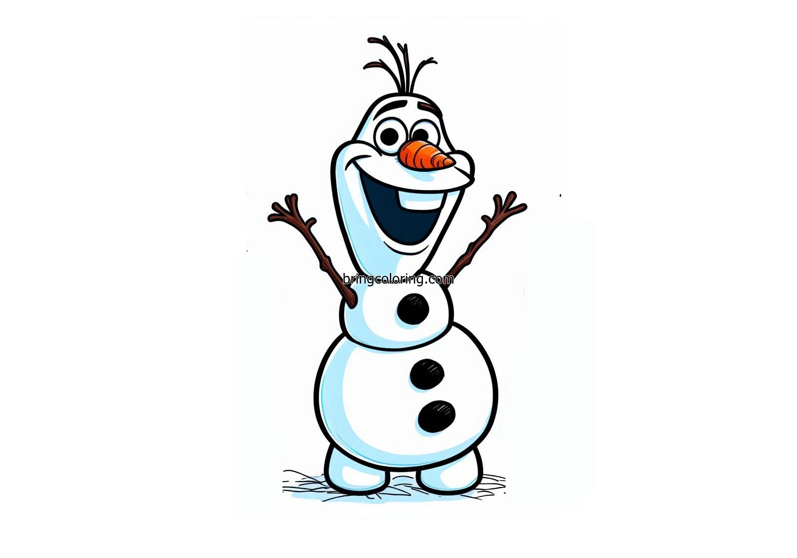 image olaf frozen coloring bringcoloring.com