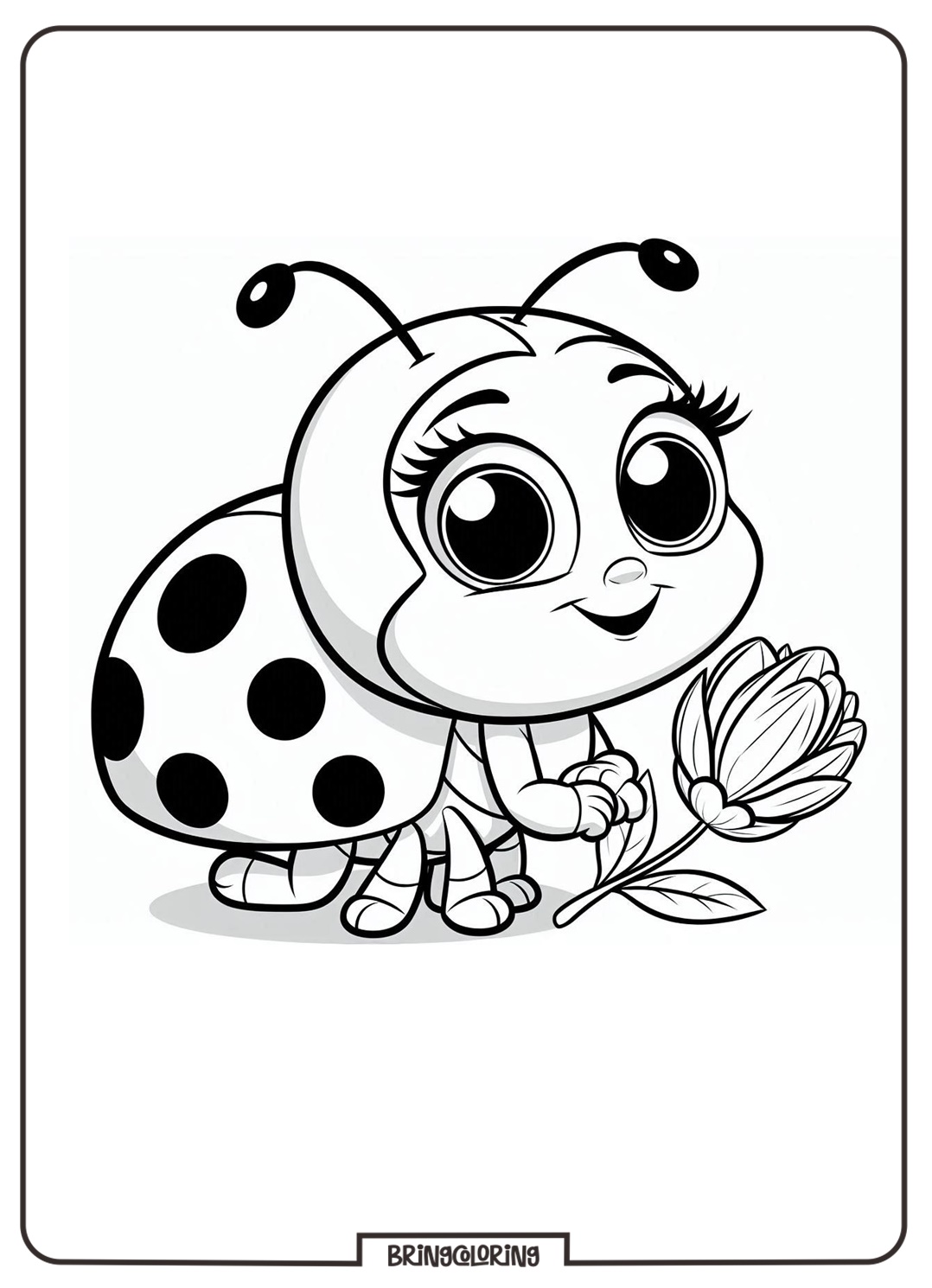 ladybbug coloring page bringcoloring.com