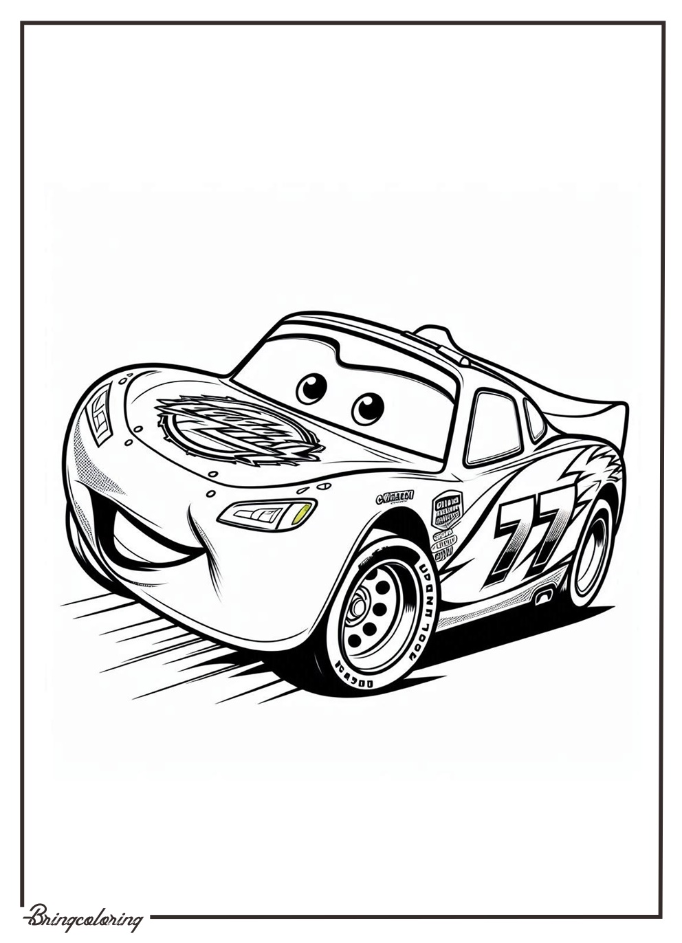 lightning mcqueen coloring online page bringcoloring.com