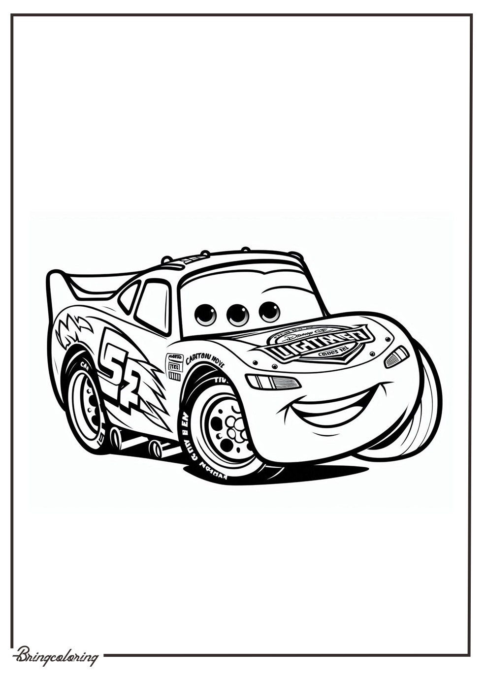 lightning mcqueen coloring online pages bringcoloring.com