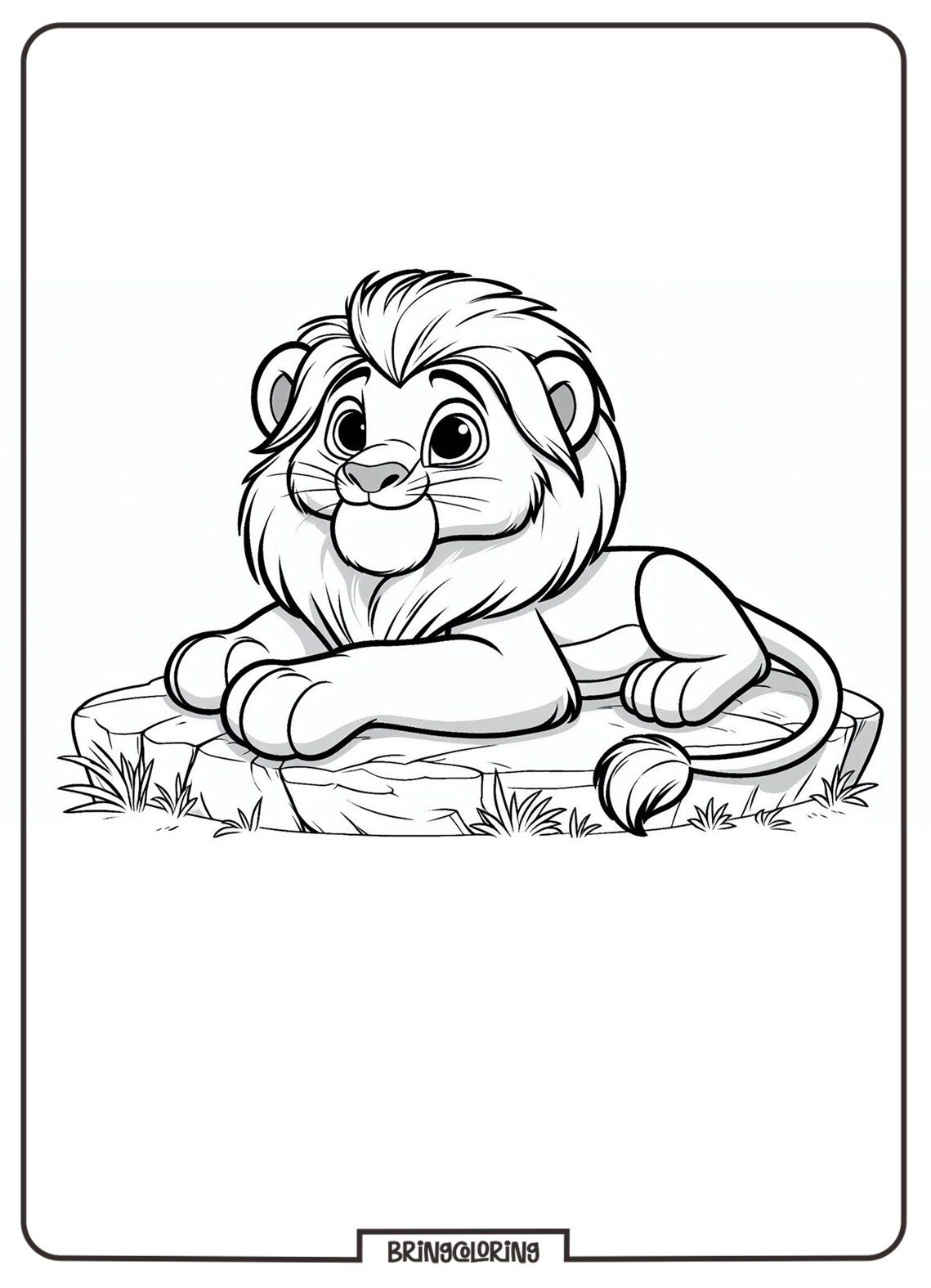 lion king coloring online page bringcoloring.com