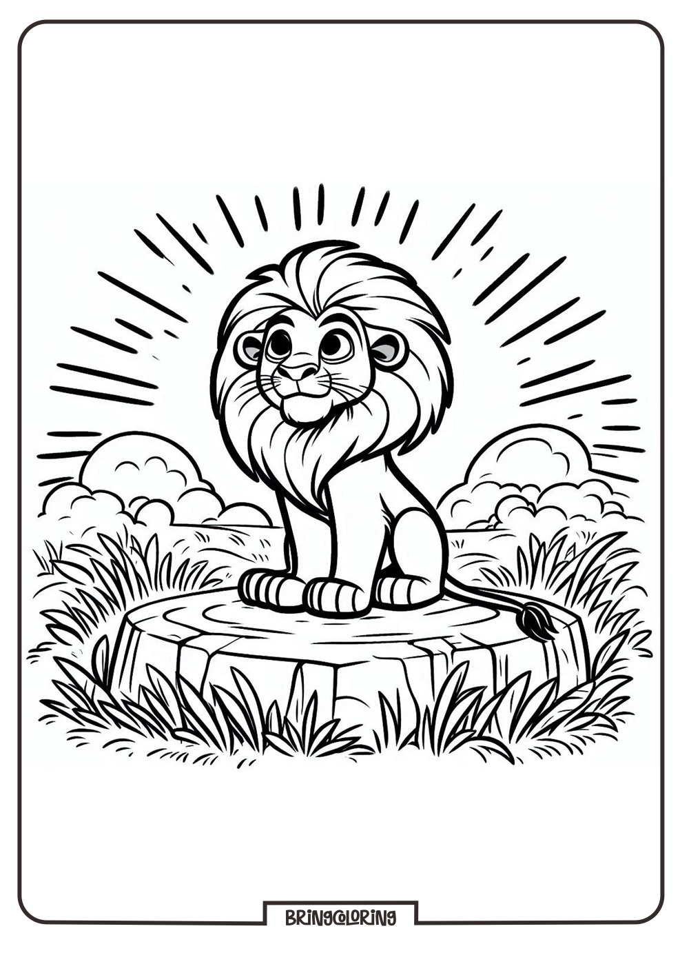 lion king coloring page bringcoloring.com