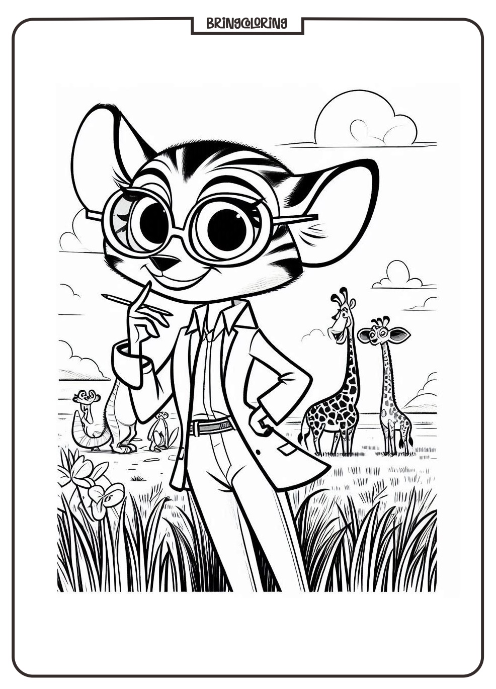madagascar coloring bringcoloring.com