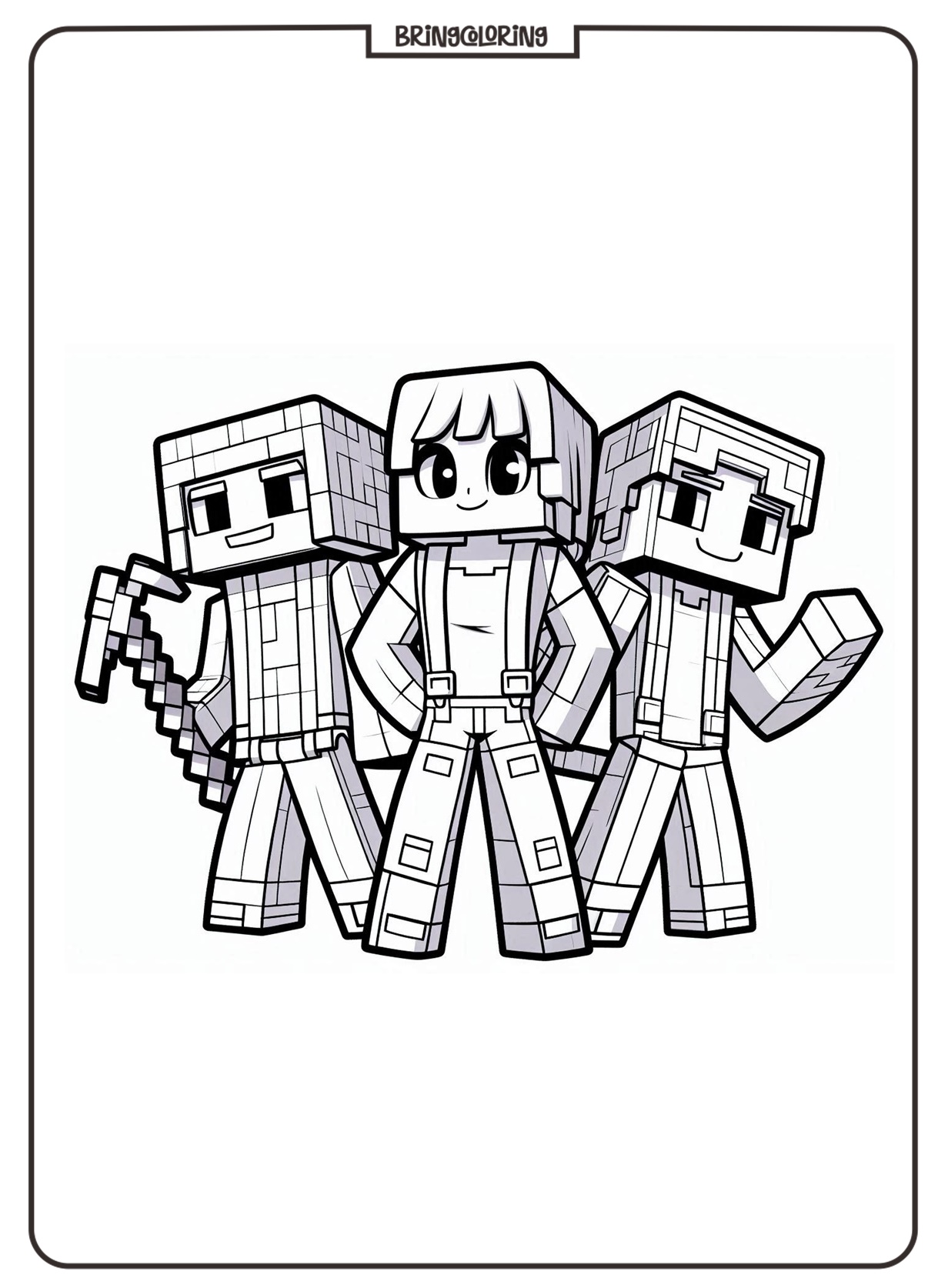 minecraft coloring online pages bringcoloring.com