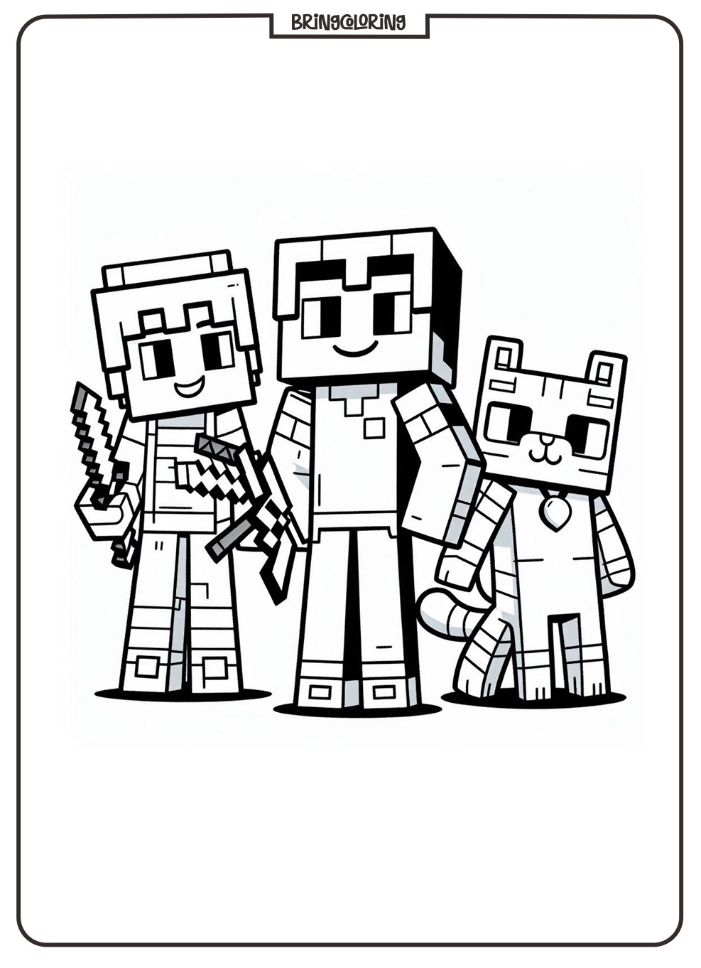 minecraft coloring pages bringcoloring.com