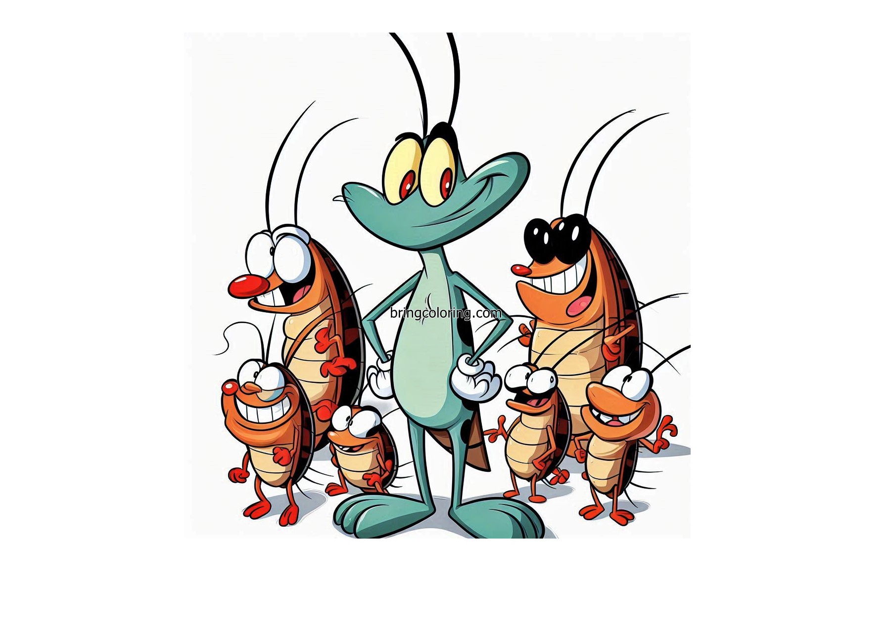 Fun and Silly Oggy and the Cockroaches Coloring Pages for Kids 5 oggy and the cockroaches coloring image bringcoloring.com