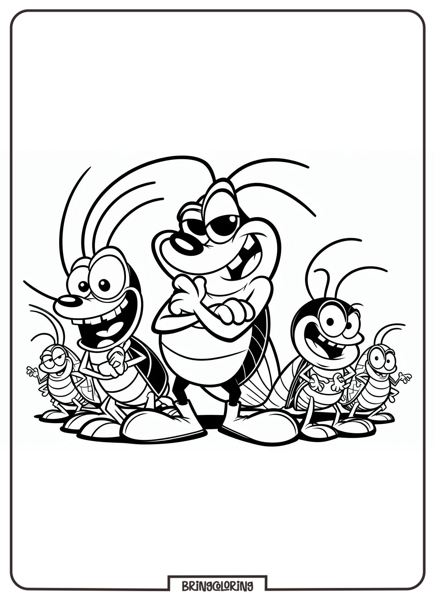 Fun and Silly Oggy and the Cockroaches Coloring Pages for Kids 1 oggy and the cockroaches coloring online pages bringcoloring.com