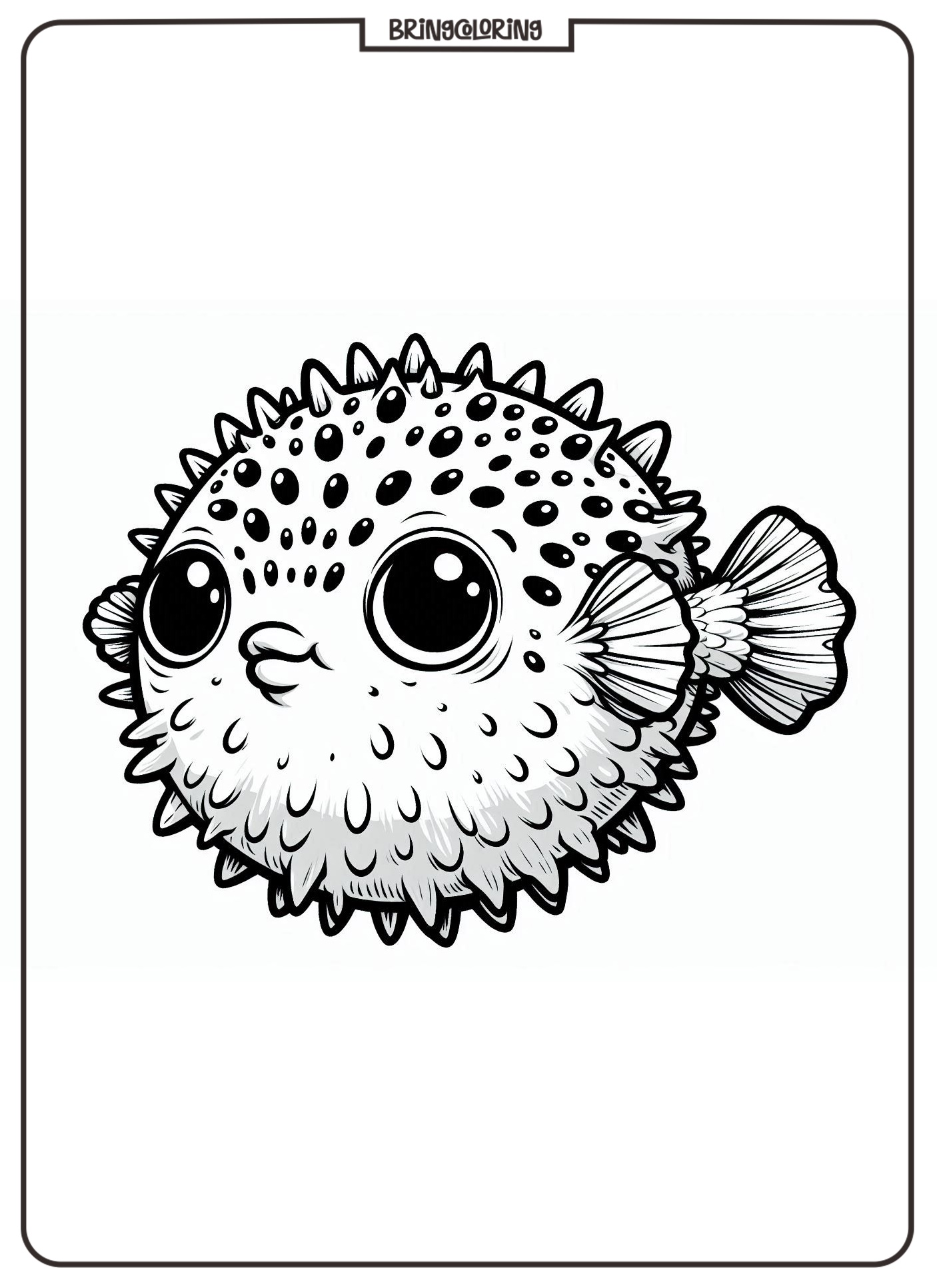 puffer fish coloring page bringcoloring.com