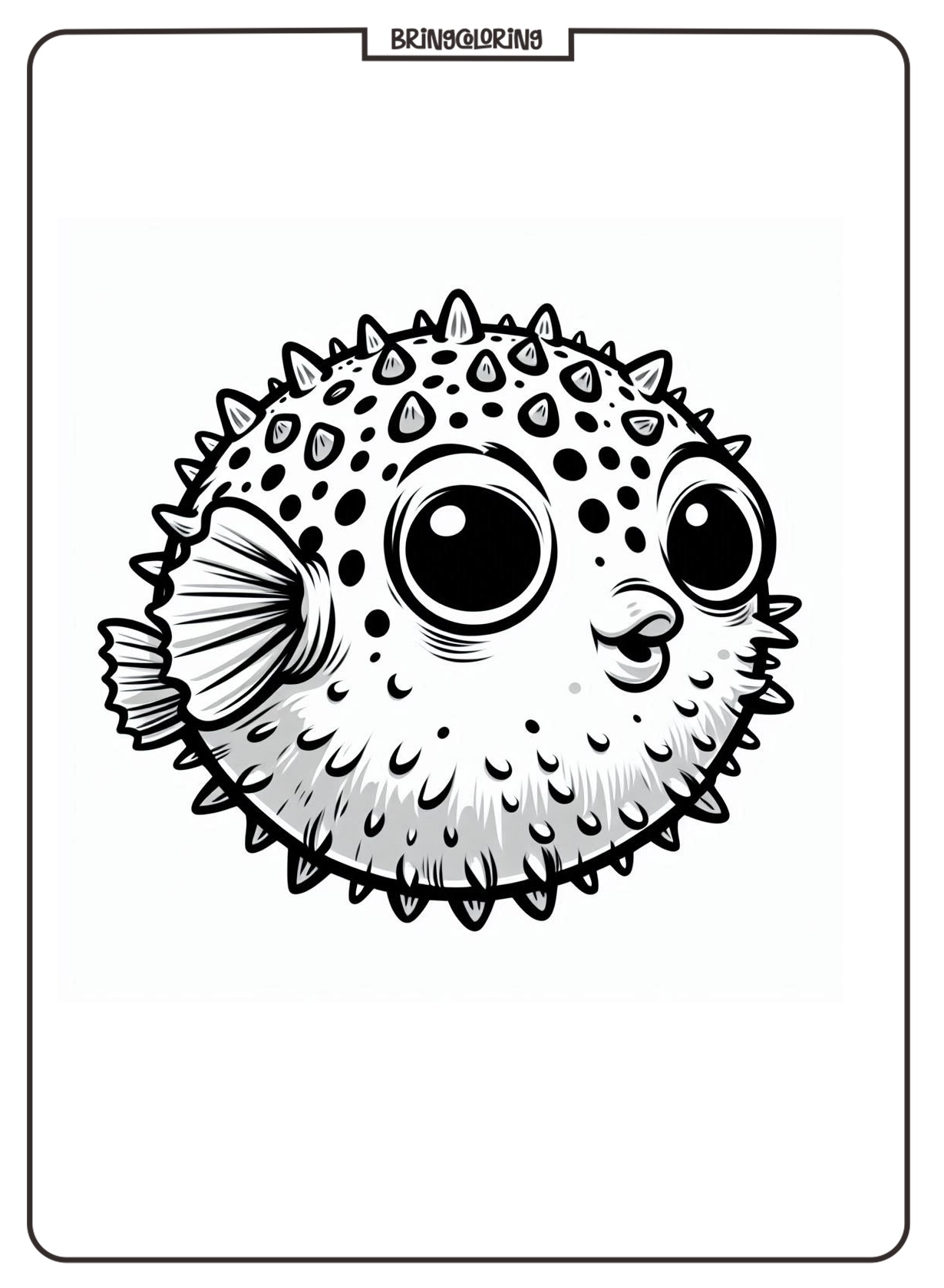 puffer fish coloring pages bringcoloring.com