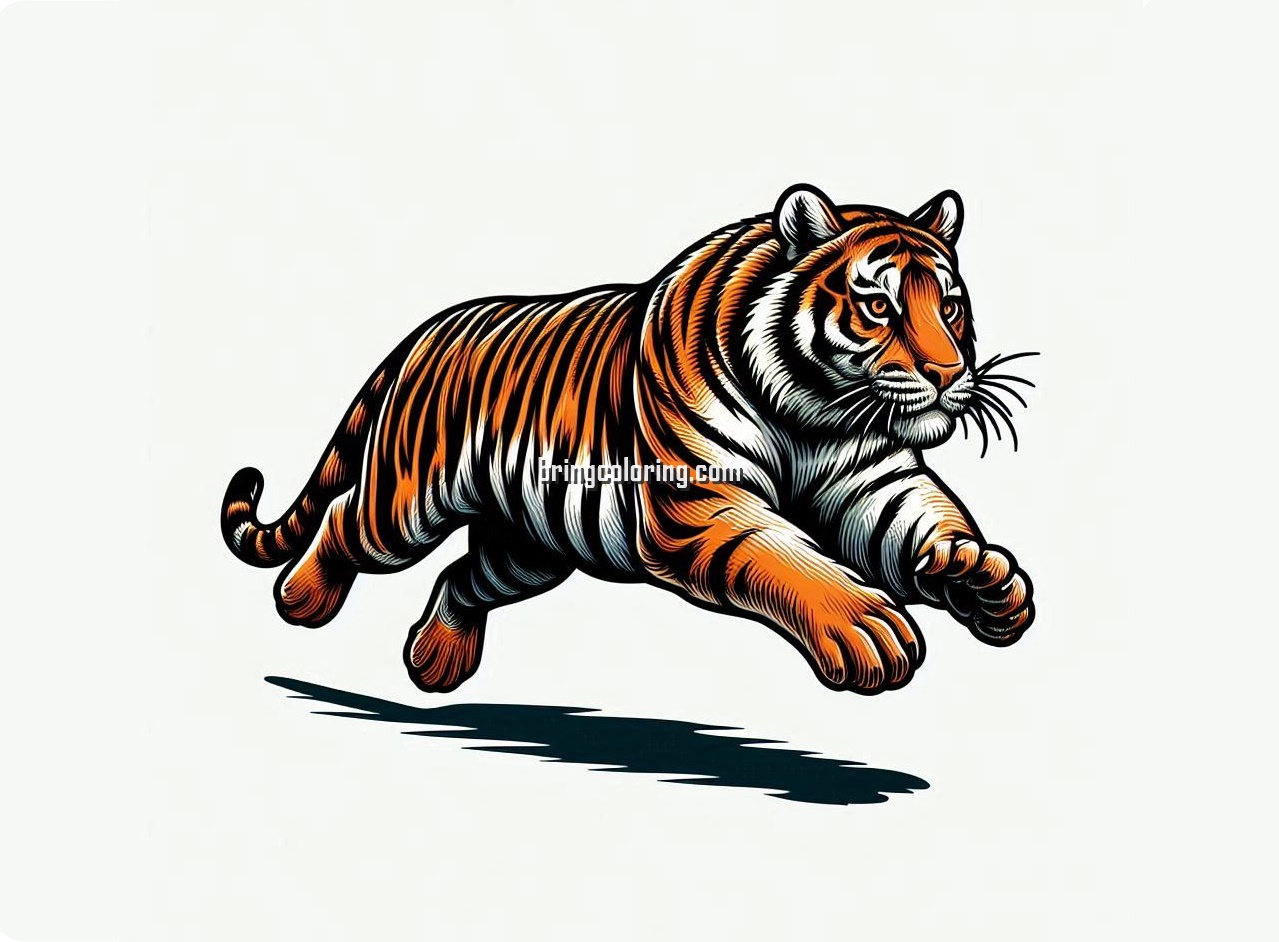 Animal Tiger Coloring Image bringcoloring.com