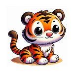 Cartoon Cute Tiger Coloring Image bringcoloring.com